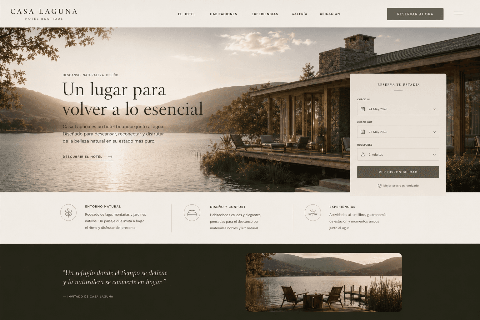 Reservas Casa Laguna